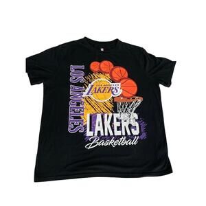Nba Los Angeles Lakers T-Shirt Mens 1X Black Basketball Tee